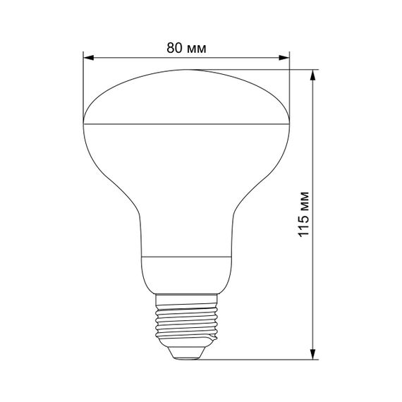 Світлодіодна лампа VIDEX Filament R80FF 09W E27 1200K | Зображення 2