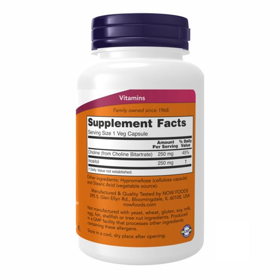 CHOLINE &amp; INOSITOL 250/250mg - 100 vcaps | Зображення 1