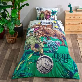 Постільна білизна TAC Disney 160×220 см Jurassic World Forest