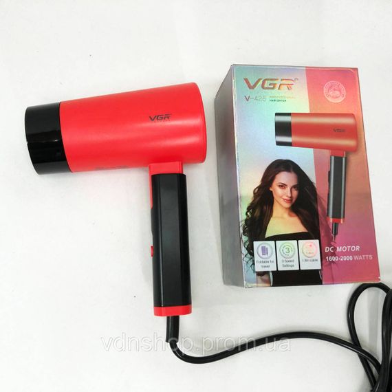Фен для волос с ионизацией VGR V-426 2000 Вт, Хороший электрический фен, Функциональная щетка для сушки KB-45 | Зображення 6