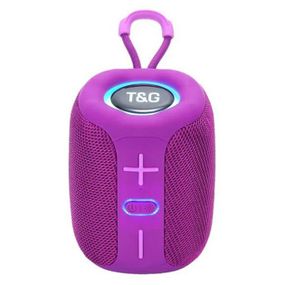 Портативна Bluetooth колонка TG658 8W з RGB підсвічуванням. Колір: фіолетовий