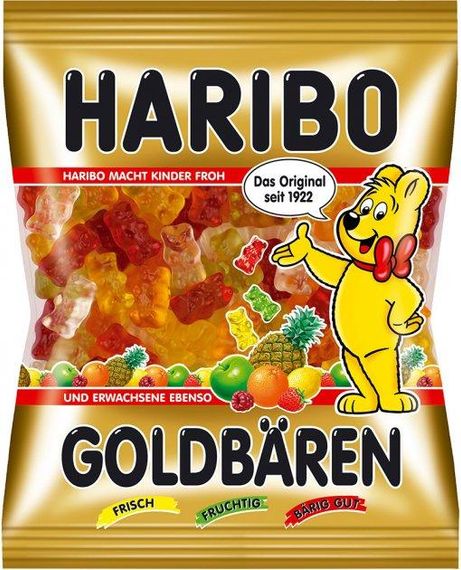Конфеты желейные Haribo GoldBaren Золотые мишки, 100 г, жевательные конфеты Харибо