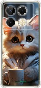 Чохол на Infinix Note 40 Pro 4G Білий кіт "5646sp-3691-2448"