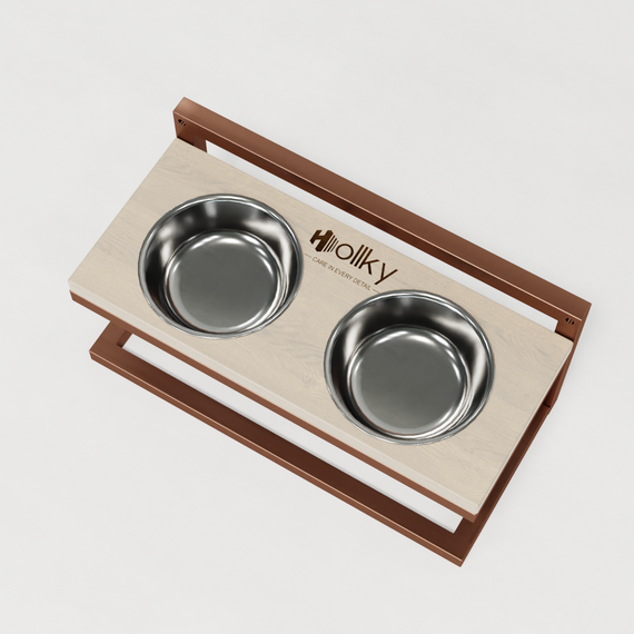 Миски на регульованій підставці для маленьких собак Hollky Flex S (2 × 0.450 л) FS-422523-GLWH | Зображення 2