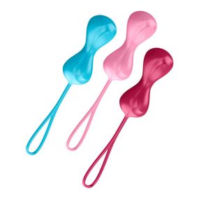 Вагінальні кульки Satisfyer Power Balls (3 пари), діаметр 3,4см, маса 60-76-92г, з кулькою всередині Sex Aura