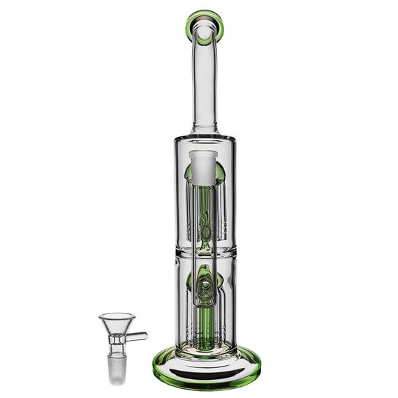 Трубка Скляна 2 Перколятори Glass Bong Double Medusa | Зображення 2