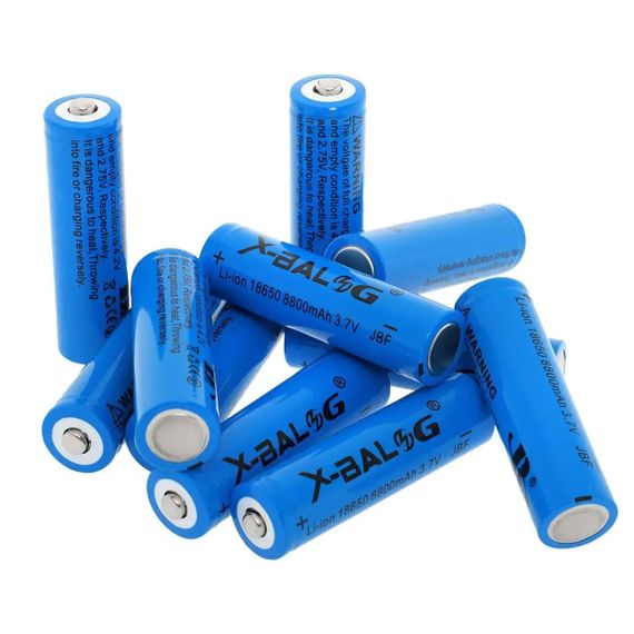 Акумулятор літій-іонний 18650 (1шт) на 8800mAh (3,7V), X-BALOG / Багаторазова акумуляторна батарейка | Зображення 4