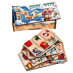 Настольная игра "Домино-пазл" (ПСД240) PSD240, 28 плашек