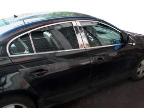 Накладки на стійки (нерж) для Renault Fluence 2009-2024 рр