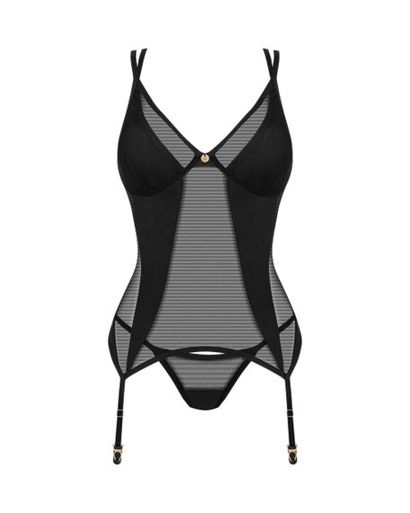 Корсет Obsessive Nesari corset Чорний M/L | Зображення 2