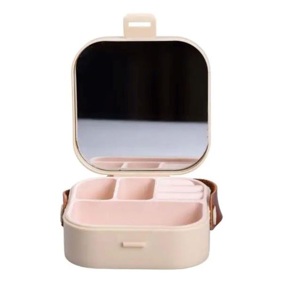 Шкатулка для украшений 9×9×3.8 см мини органайзер для ювелирных изделий HP-5-27BE