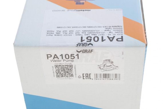 Помпа води Audi A1 A3 Skoda Octavia SuperB Rapid VW Golf V VI Passat 1.4TFSI TSI 07- B B  7 лоп  PA1051 | Зображення 3