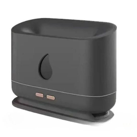 Зволожувач повітря аромадифузор для ефірних олій з ефектом полум'я Чорний