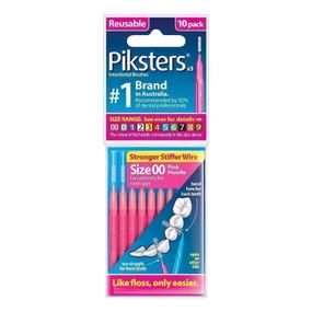Міжзубні йоржики Piksters, № 00 (діаметр 0.6) рожеві, 10 шт