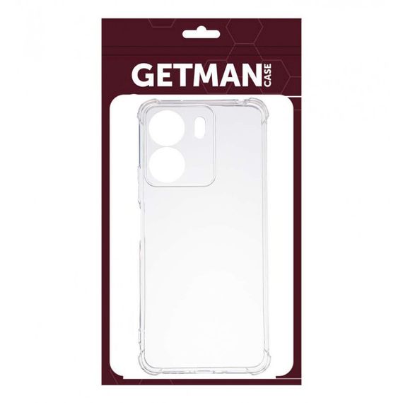 TPU чехол GETMAN Ease logo усиленные углы Full Camera для Xiaomi Redmi 13C / Poco C65 Бесцветный (прозрачный) | Зображення 2