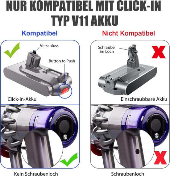 Аккумулятор для Dyson V11, замена для Fluffy Animal Pro Absolute Extra Complete Extra Torque Drive Outsize DOK | Зображення 2