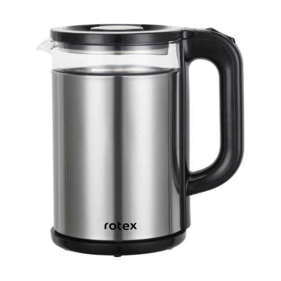 Електрочайник Rotex Prima Glass RKT94-S 1.8 л сріблястий