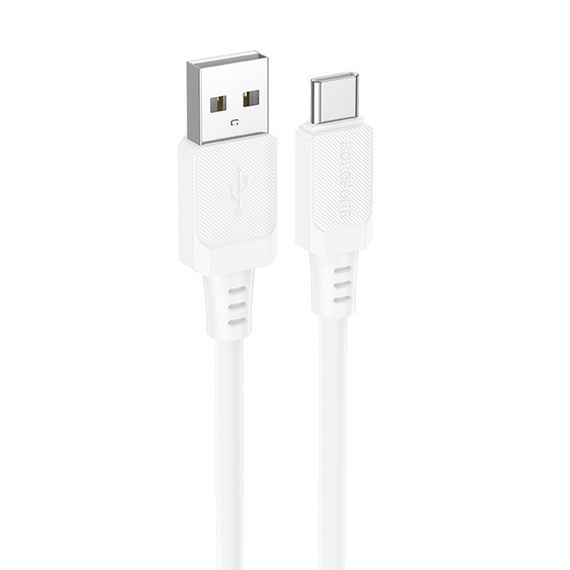 Дата кабель Borofone BX115 Lotto USB to Type-C 3A (1m) White