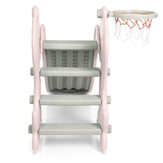 Детская горка YG2020-2-1-8 пластик, с баскетбольным кольцом | Зображення 2