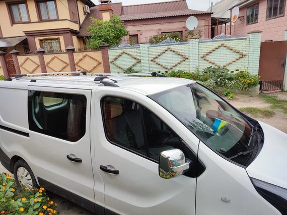 Перемички на рейлінги без ключа (2 шт) Сірий для Opel Vivaro 2015-2019 рр | Зображення 2