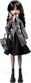 Коллекционная кукла Уэнсдей Аддамс в школьной форме Mattel Monster High X Wednesday Addams