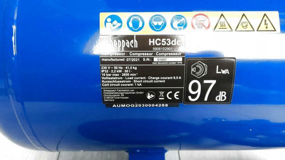 Компрессор высокого давления Scheppach HC53DC (50 л) | Зображення 4