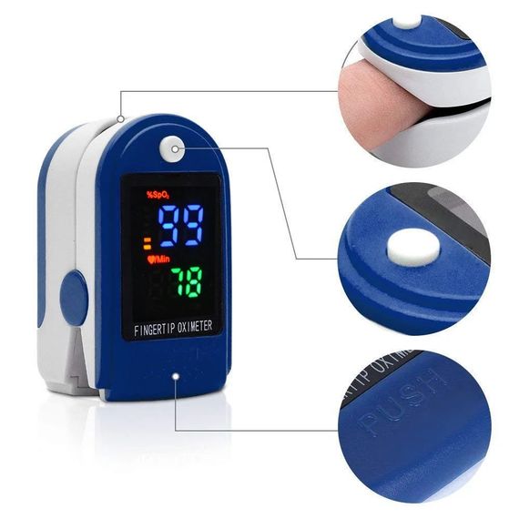 Пульсоксиметр на палец пульсометр Finger Pulse Oximeter EL-AB-88 | Зображення 8