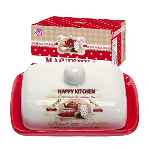 Маслянка Happy Kitchen 13см*17см/h5,5см 3397-11 S&T
