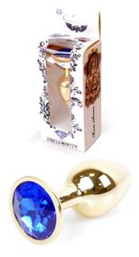 Анальний затор Boss Series - Jewellery Gold PLUG Dark Blue S, BS6400023 sexstyle