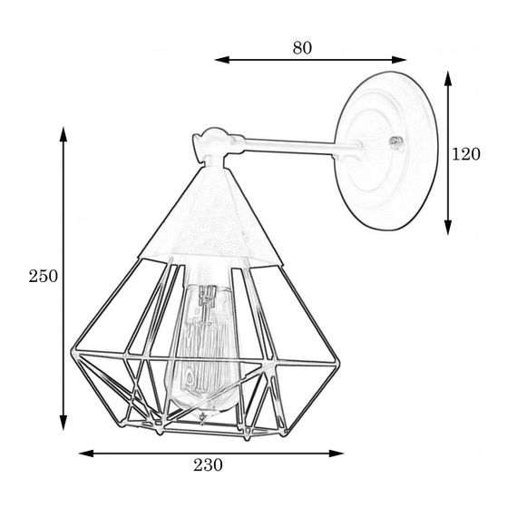 Бра в стиле лофт MSK Electric Crystal NL 0535-1 W | Зображення 1