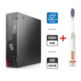Комп'ютер Fujitsu Esprimo D757 E85 SFF / Intel Core i5-6400 (4 ядра по 2.7 - 3.3 GHz) / 8 GB DDR4 / 128 GB SSD / Intel HD Graphics 530 б/в + Подарунок  Розумна інтерактивна зубна щітка Colgate Connect M1 / Bluetooth