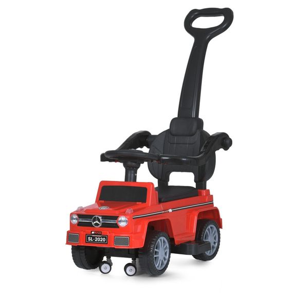 Дитяча каталка-толокар M 5043L-3 червоний, з батьківською ручкою