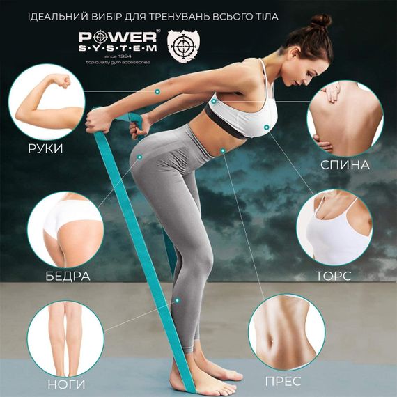Набір тканевих гумок Power System PS-4129 Booty Band Set Long 3шт. | Зображення 5