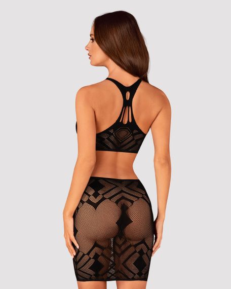 Комплект топ та спідниця Obsessive K101 top Чорний S/M/L | Зображення 1