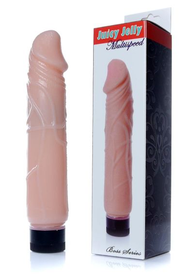 Вібратор Boss Series - Juicy Jelly Multispeed Skin, (довжина 22 см, діаметр 4 см) BS6700074 Sex Aura | Зображення 1