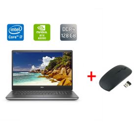 Мобільна робоча станція Dell Precision 7760 / 17.3" (3840x2160) IPS / Intel Core i7-11850H (8 (16) ядер по 2.5 - 4.8 GHz) / 128 GB DDR4 / 1000 GB SSD / nVidia RTX A5000, 16 GB GDDR6, 256-bit / WebCam / HDMI / Windows 11 б/в + Подарунок Миша / USB