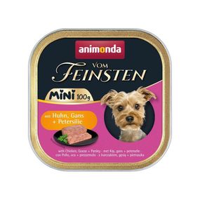 Вологий корм для собак малих порід з куркою та гусем Animonda Vom Feinsten Adult Mini, 100 гр