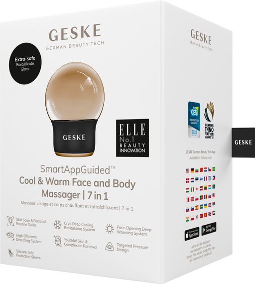 Массажер для лица и тела GESKE Cool&Warm Face and Body Massager 7в1 starlight, Серый | Зображення 7