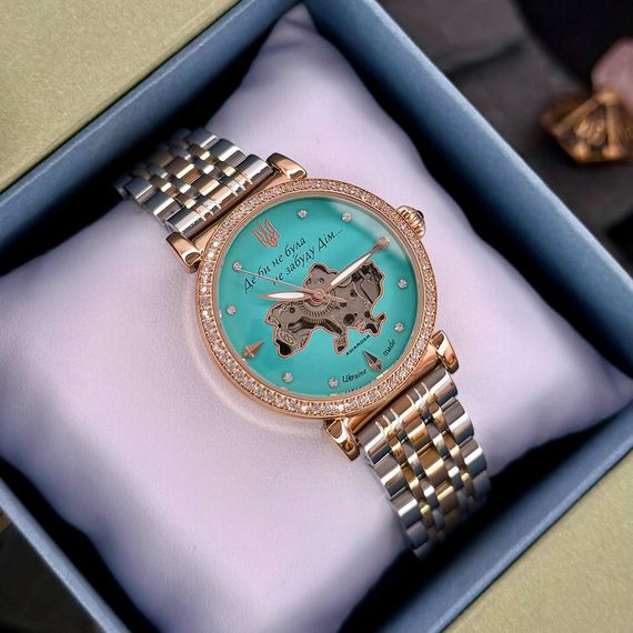 Годинник наручний Awarder 047 Silver-Gold-Blue | Зображення 6