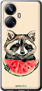 Чохол на Realme 10 Pro Plus Єнотик з кавуном "4605u-2944-2448"