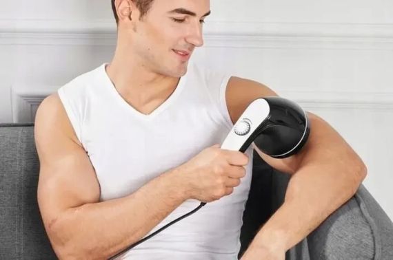 NEW Антицелюлітний масажер Body Massage, 4 насадки / Вібромасажер з ІЧ підігрівом / Масажер для тіла | Зображення 3