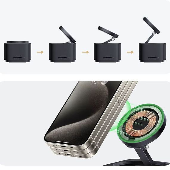 БЗП+HUB Baseus MagPro Series II 7-in-1 (USB-C to HDMI 4K 60Hz+2USB-А+2C+1SD/TF) (B000729001) Cosmic Black | Зображення 7