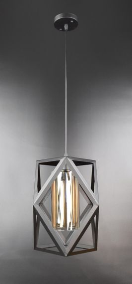 Люстра підвісна LOFT на 1 лампочку 25954 Чорний 40-95х28х28 см.