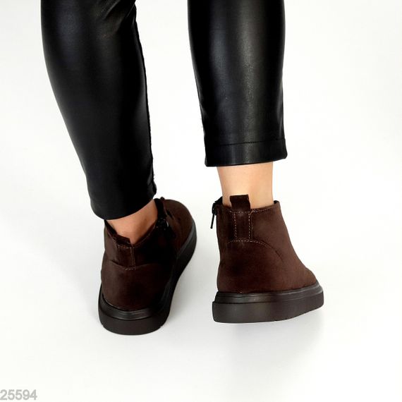 Дизайнерські черевики дезерти натуральна замша колір Шоколад | Зображення 5