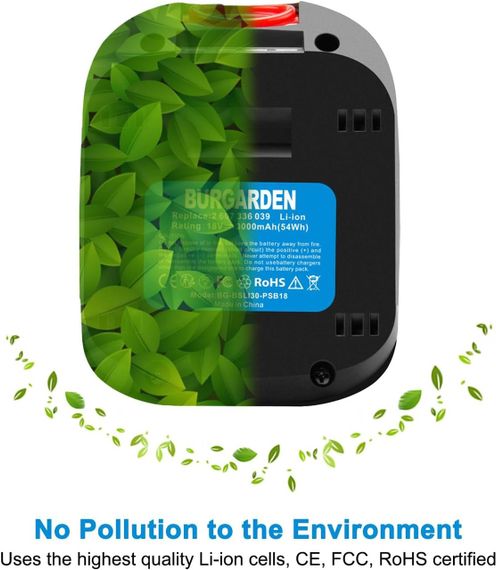 Акумулятор BURGARDEN 18V 3.0Ah Li-ion для електроінструментів Bosch PSB, PSR, PSM, PST, Uneo Maxx 3000mAhАккумулятор BURGARDEN 18V | Зображення 4