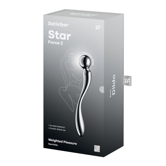 Металевий дилдо Satisfyer Star Force 2, двосторонній, можна нагрівати та охолоджувати | Зображення 4