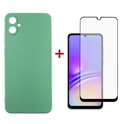 Чехол для мобильного телефона Dengos Kit for Samsung Galaxy A05 (A055) case + glass (Mint) (DG-KM-08)