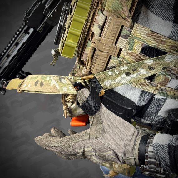 Ремінь збройовий одно/двоточковий з додатковим кріпленням RAGNAROK "TYR" carbine мультикам | Зображення 5