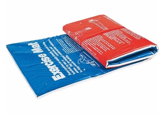 Килимок спортивний Toorx Padded Exercise 181 х 60 х 2,5 см з антиковзною поверхнею Blu/Rosso (MAT-GE)