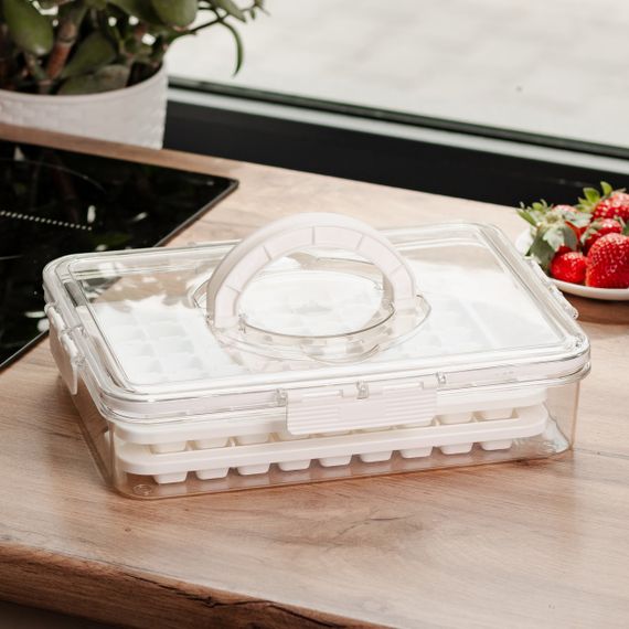 Контейнер для заморожування льоду 126 відсіків 30,5х24х7 см Бежевий HP-27-8 | Зображення 1